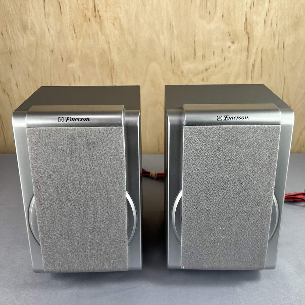 Pair Emerson Bookshelf Speakers 60-1407 4 Ohm MS3105 MS3106 Tested Working
